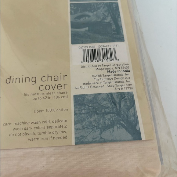 Target Casual Home Beige Dining Chair Cover Fits Most Armless Chairs Up To 42" - Picture 5 of 9